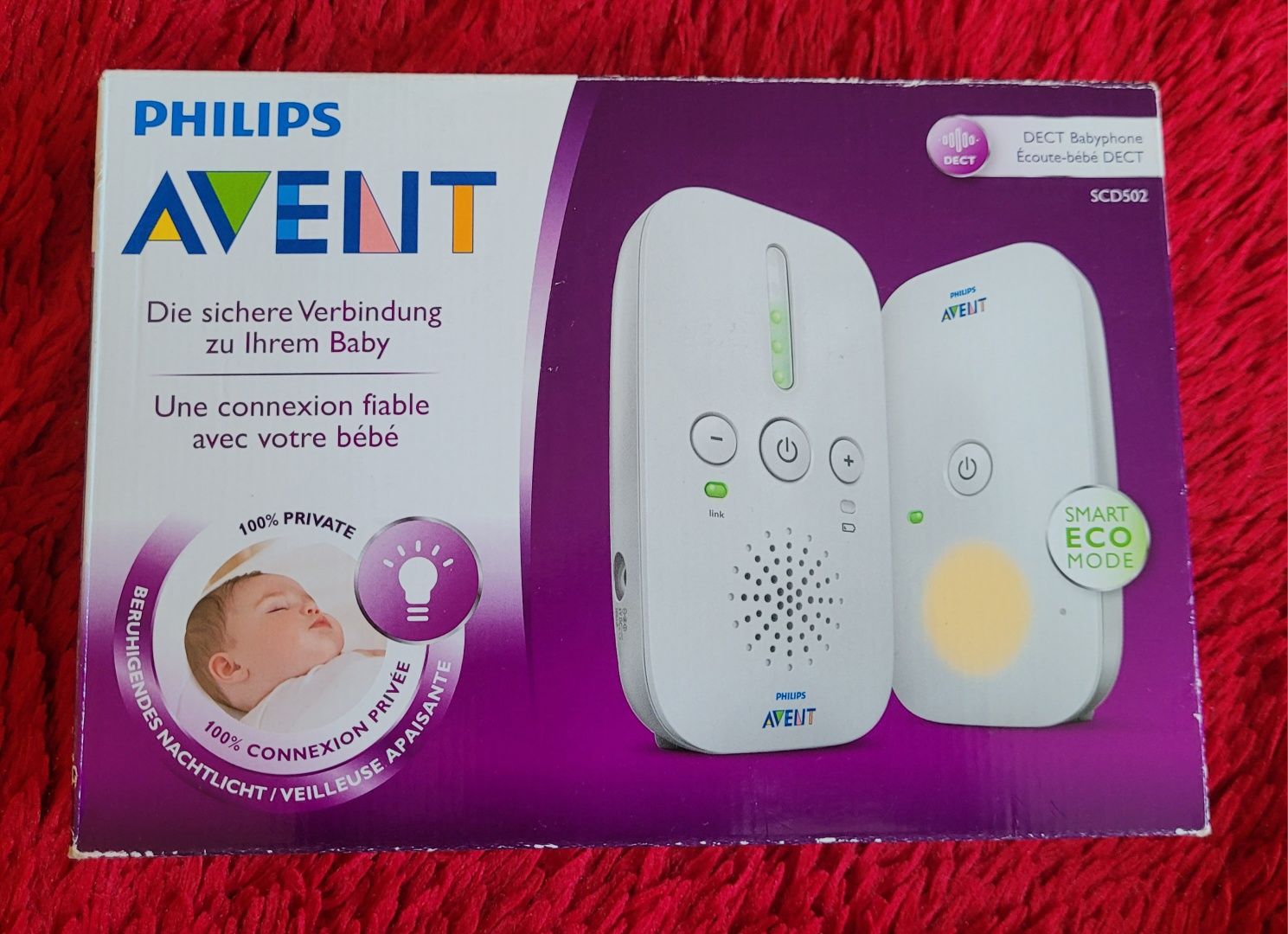 Цифрова радіоняня Philips Avent Dect SCD502