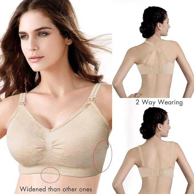 Nowy biustonosz damski karmiący /miękki /3pak /2XL /3071