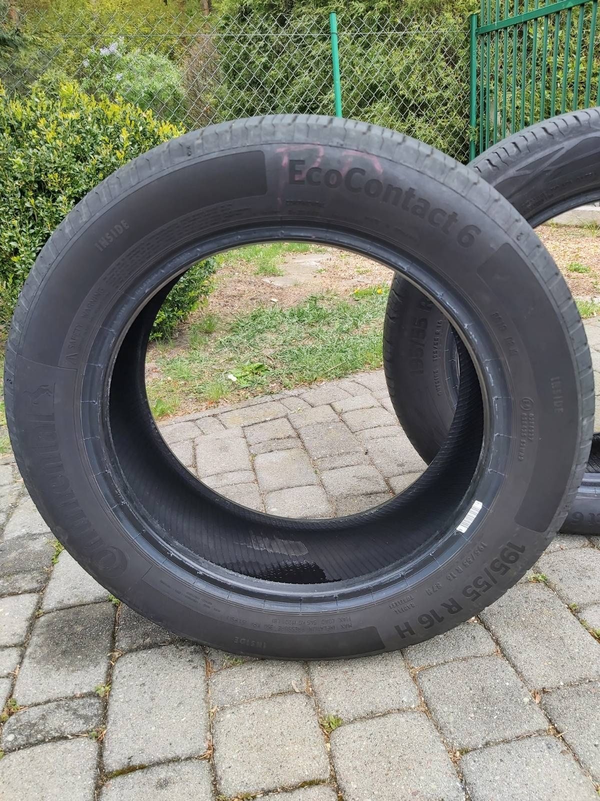 4 opony letnie Continental EcoContact 6 - 195/55R16 87H - prawie nowe