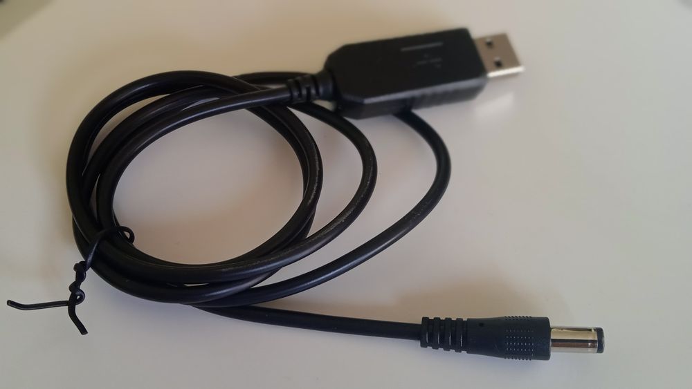 Кабель шнур 5v на 12v, з перетворювачем для роутера DC 5.5 х 2.1 від п