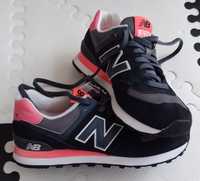 New Balance 574 czarny koralowy biały 39