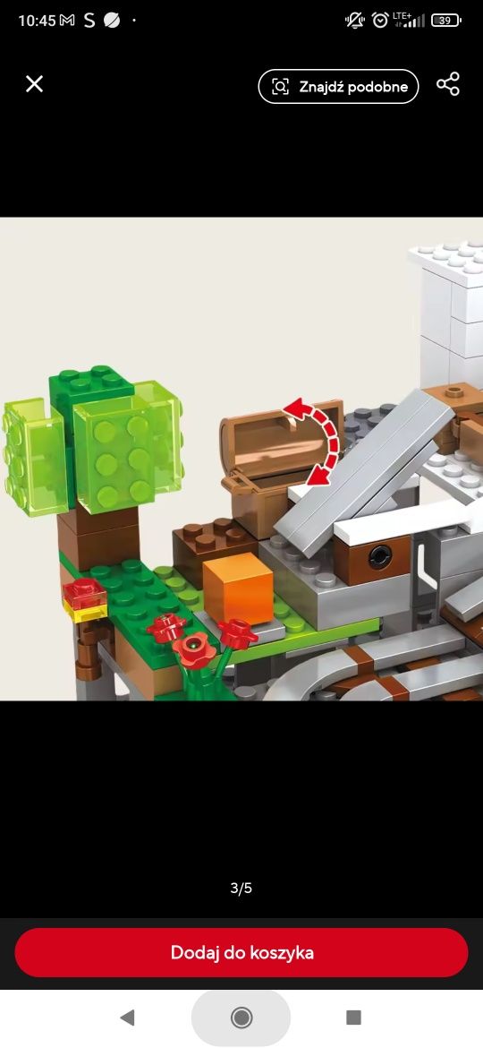 Klock jak Lego kopalnia kolejka górska 583 elementy