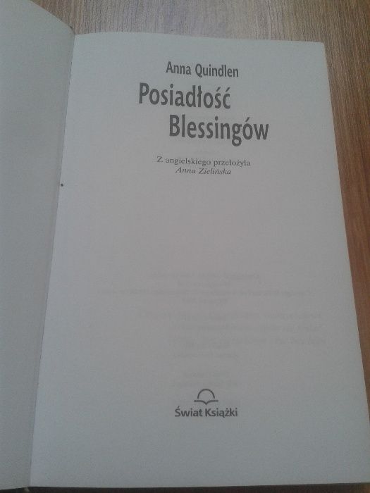 ''Posiadłość Blessingów''Anna Quindlen