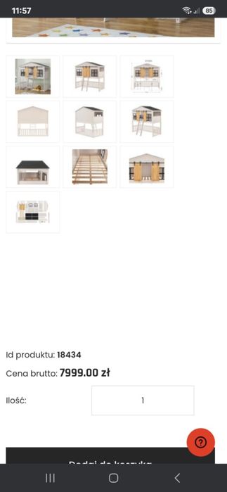 Łóżeczko domek dla dzieci