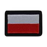 2x Haasta Naszywka na rzep Patch Flaga Polski 3,8x5,6cm