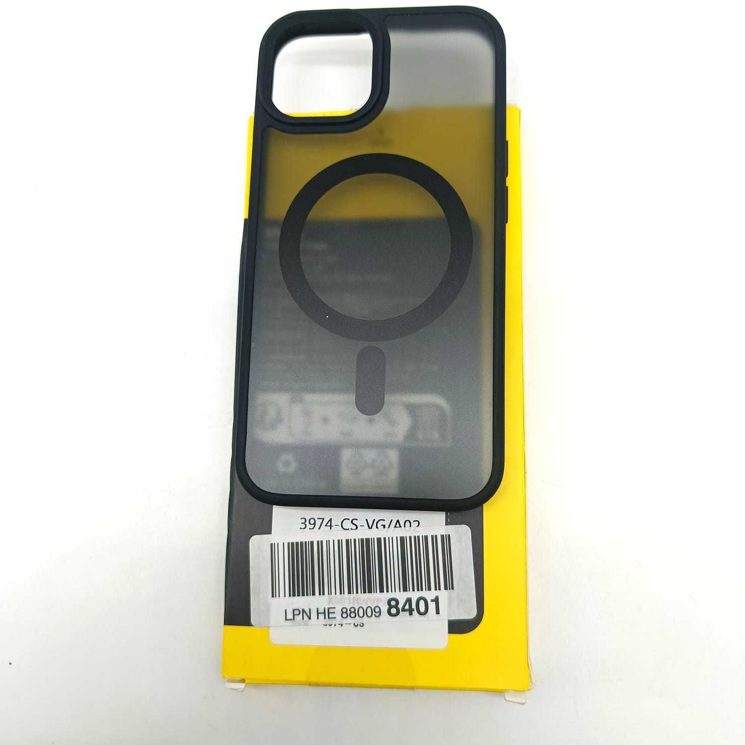 Plecki, Etui JETech iPhone 13 6.1" MagSafe matowe przezroczyste CZARNE