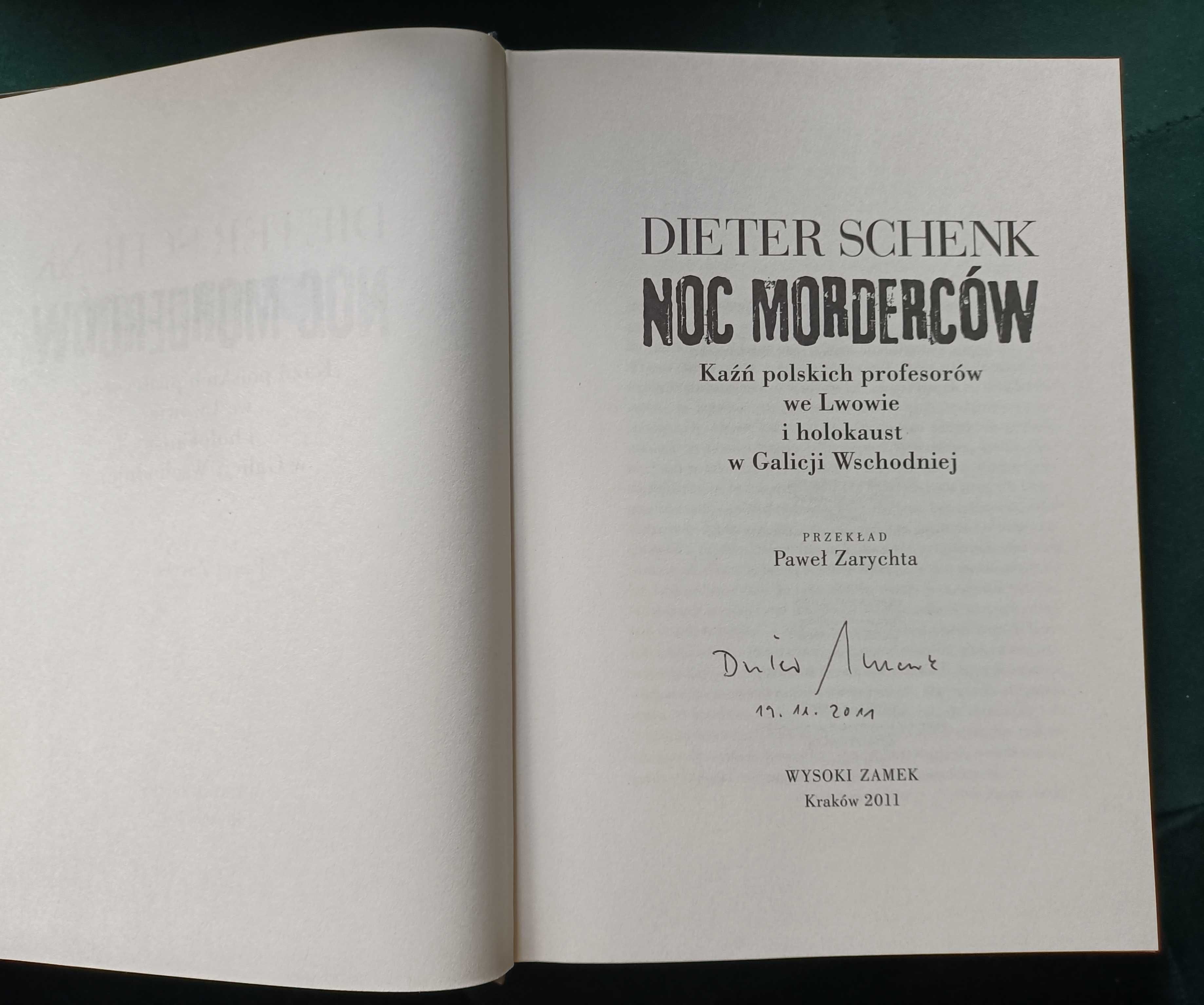 Noc Morderców Dieter Schenk autograf