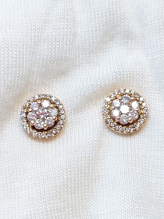 Золоті сережки 585 з діамантами