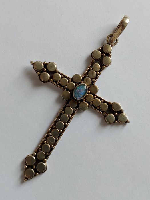 Stary srebrny krzyż  srebro 925.krzyż duży rękodzieło