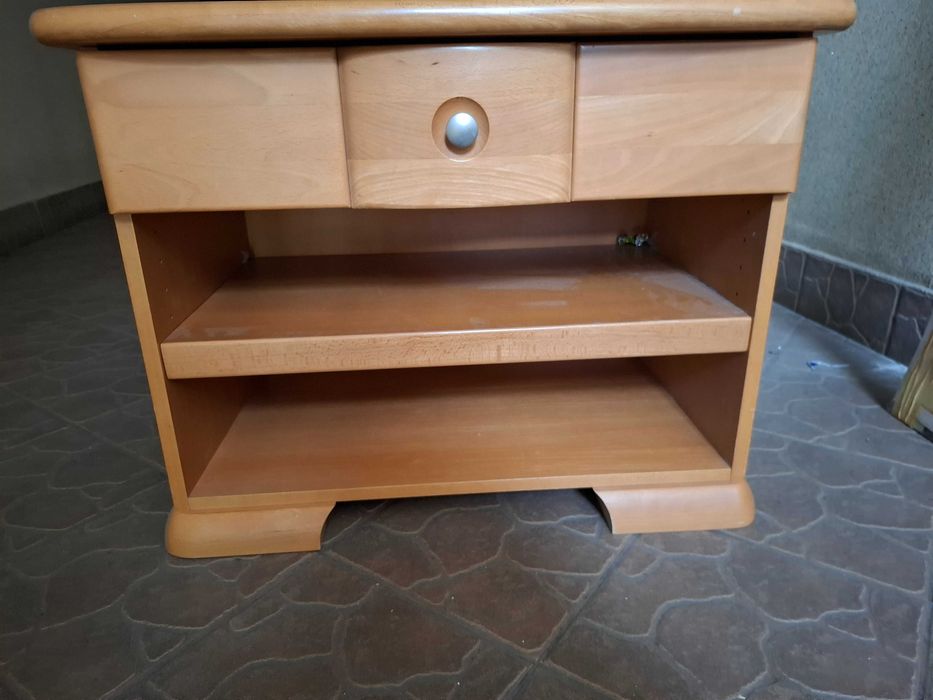 szafka pod telewizor drewniana bukowa