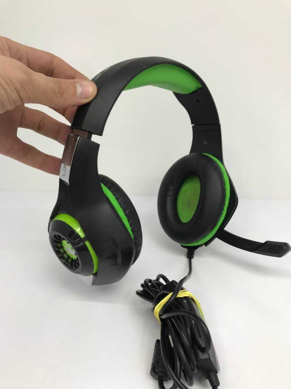 Навушники Crown CMGH-102T USB Green