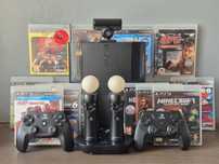 Full zestaw konsola PS3 Super Slim 500GB 16 gier pady może kamera
