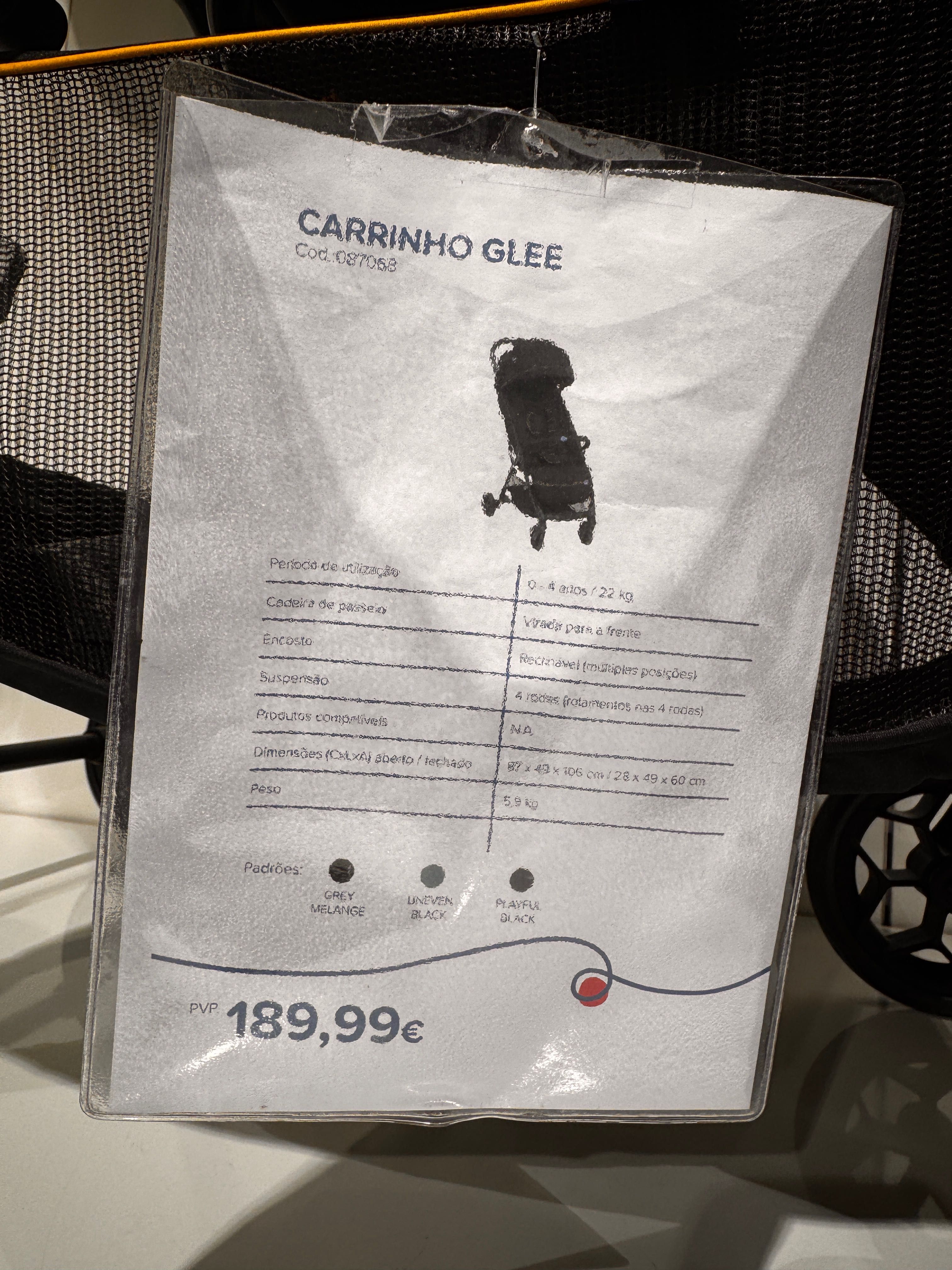 Carrinho CHICco Glee novíssimo  loja 189,00 aqui 160 - na caixa !