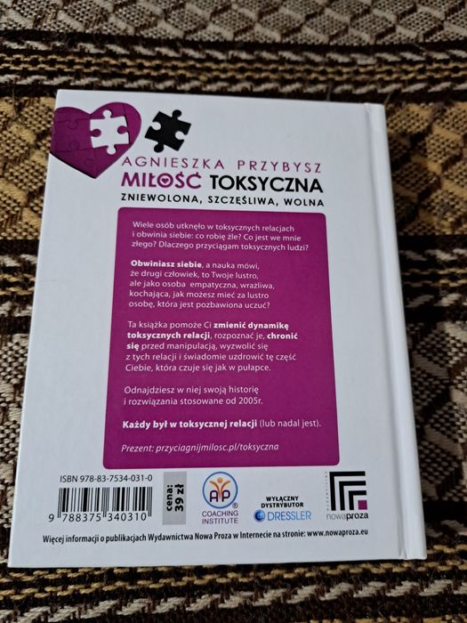 Książka pt.:"Miłość toksyczna "