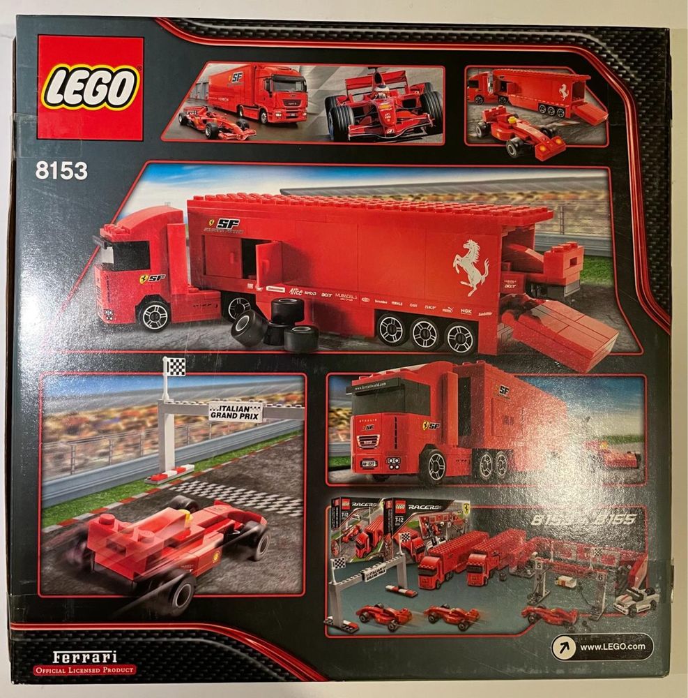 Конструктор LEGO 8153 Racers Ferrari F1 Truck 1:55 ЛЕГО