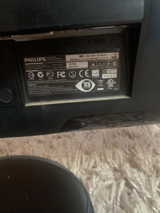 Монітор 21.5" Philips E-line 222EL2SB