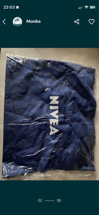 niebieska torba na plażę/na zakupy