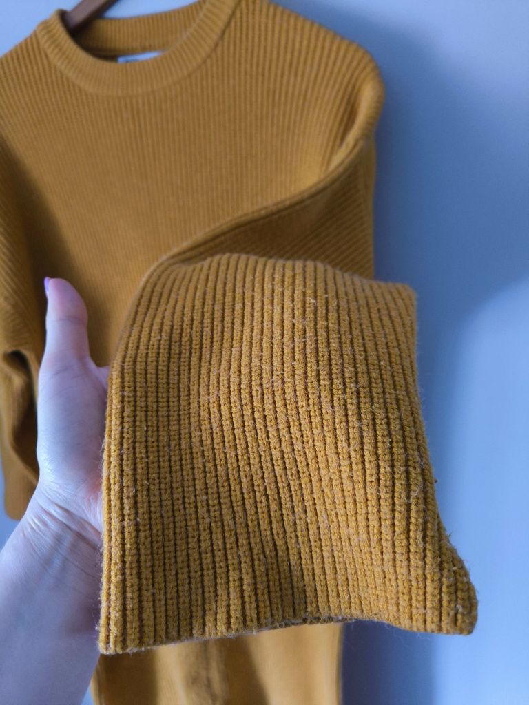 Długa sweterkowa sukienka maxi Zara M sweter długi