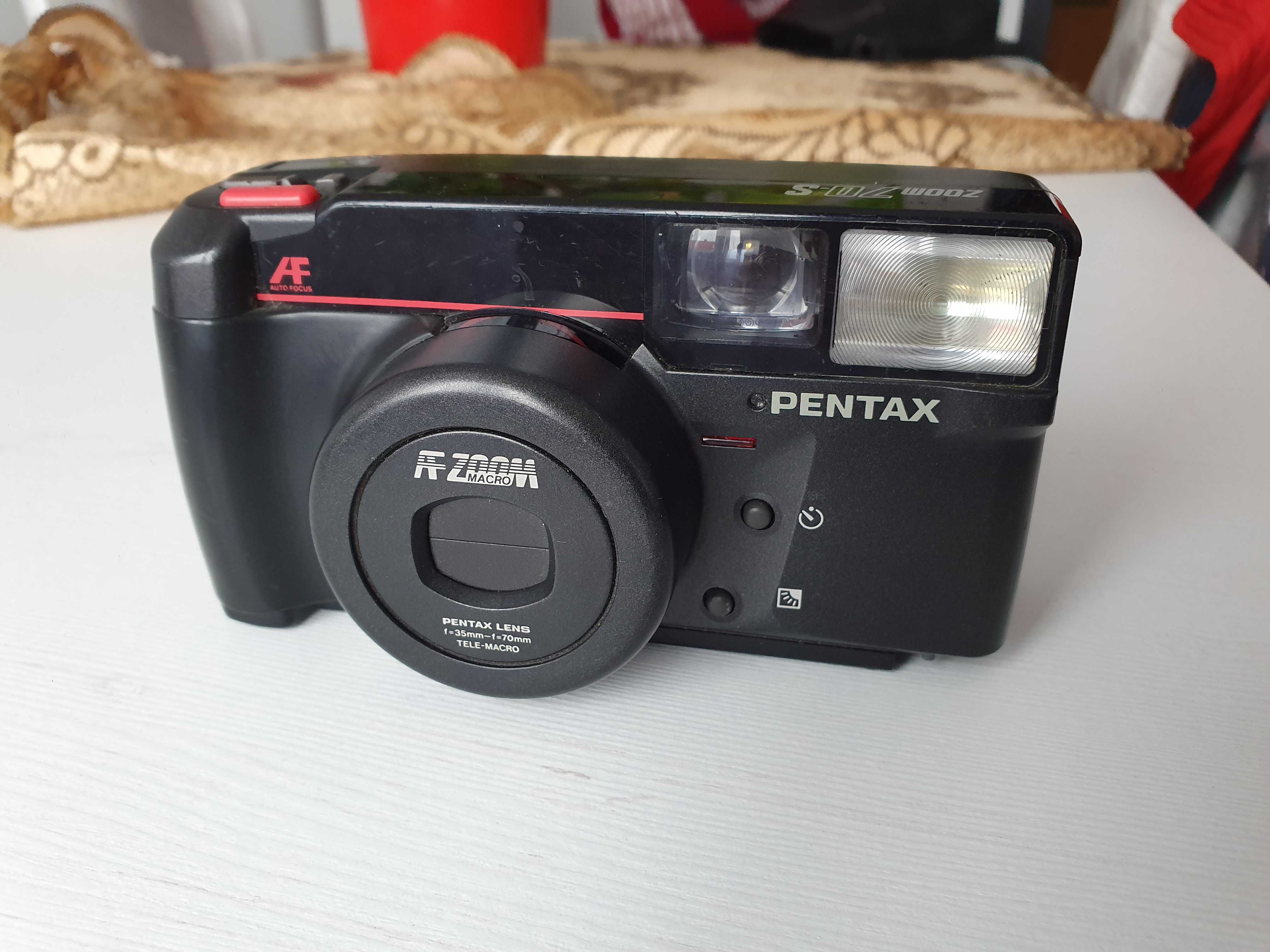 Aparat fotograficzny analogowy na klisze PENTAX zoom 70-s