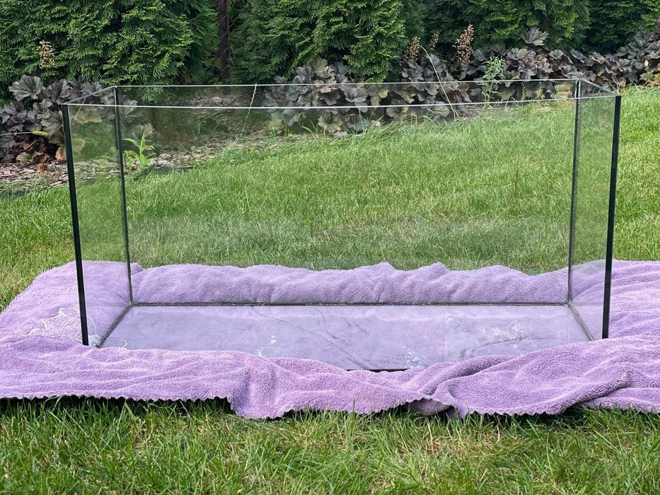 Duże szklane terrarium/akwarium 80x28x40cm - dla gryzoni