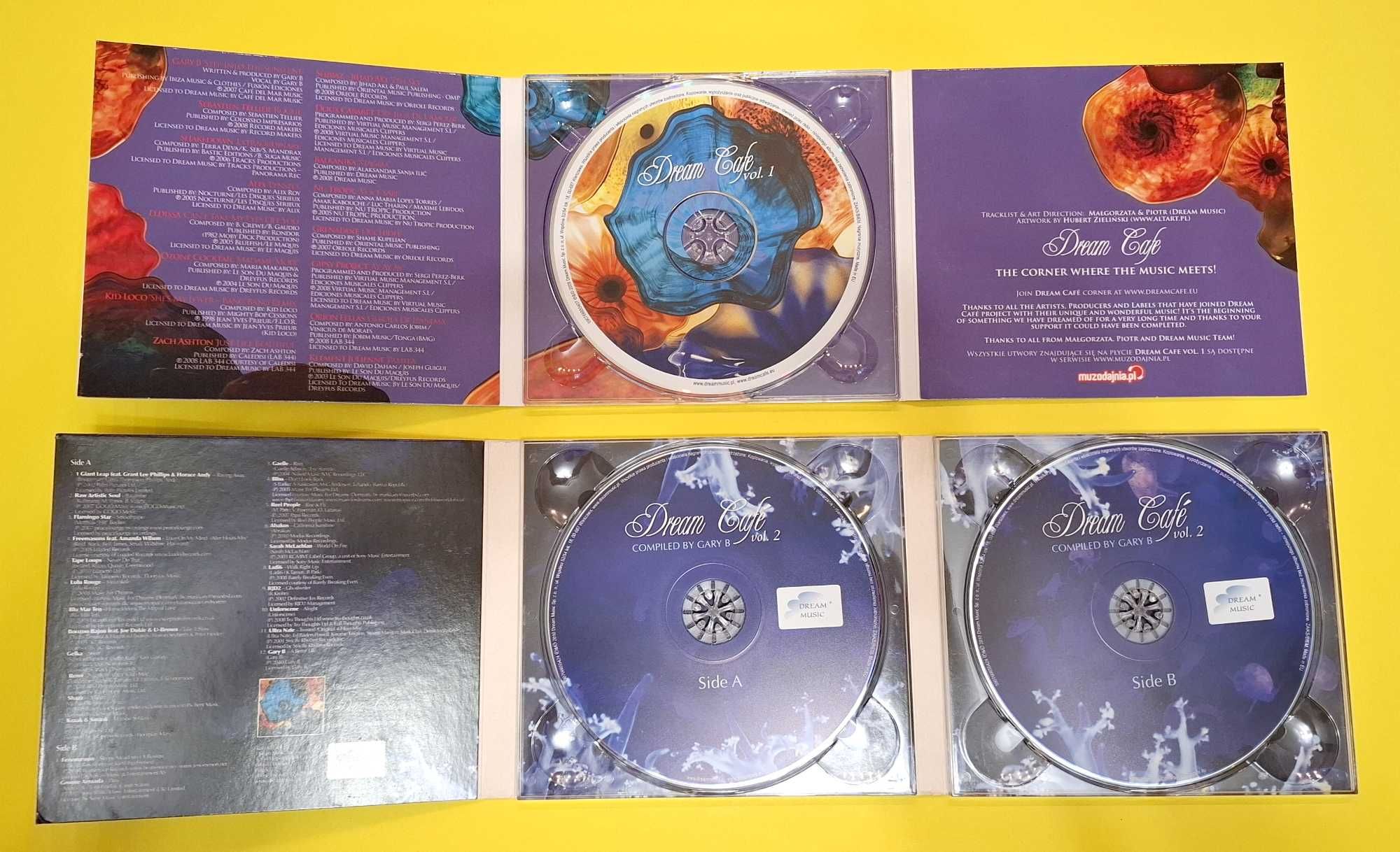 Składanki "Dream Cafe" vol. 1 i 2 - zestaw 3 CD - stan bardzo dobry