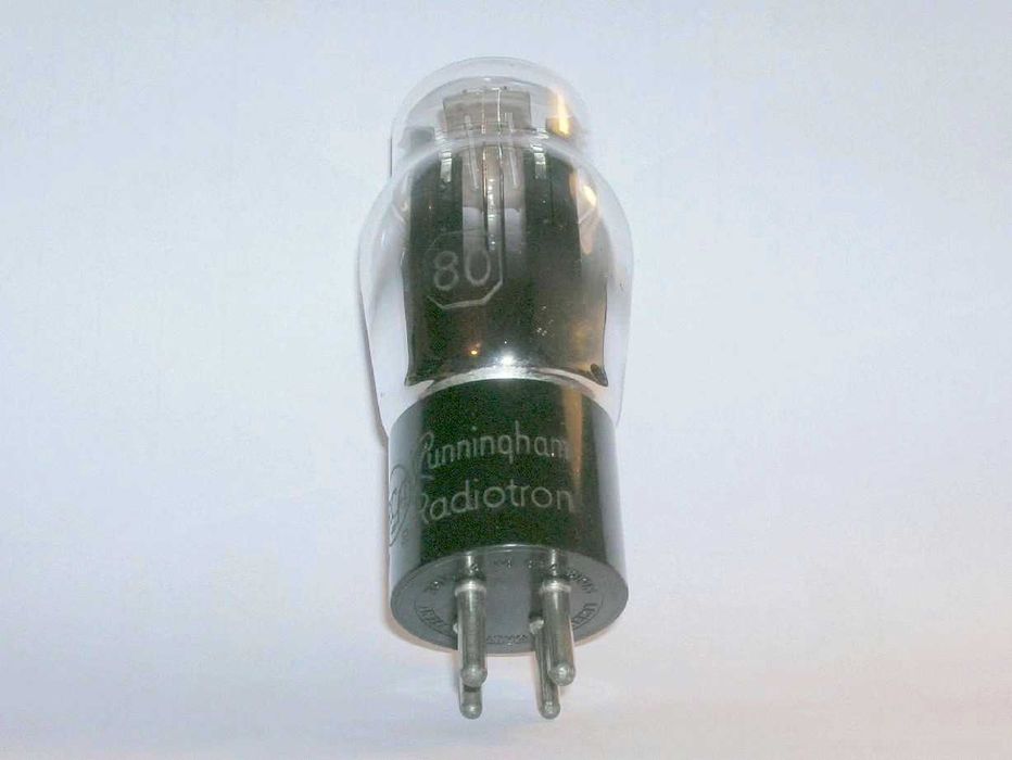 80 válvula electrónica rectificadora RCA, nova de stock antigo.