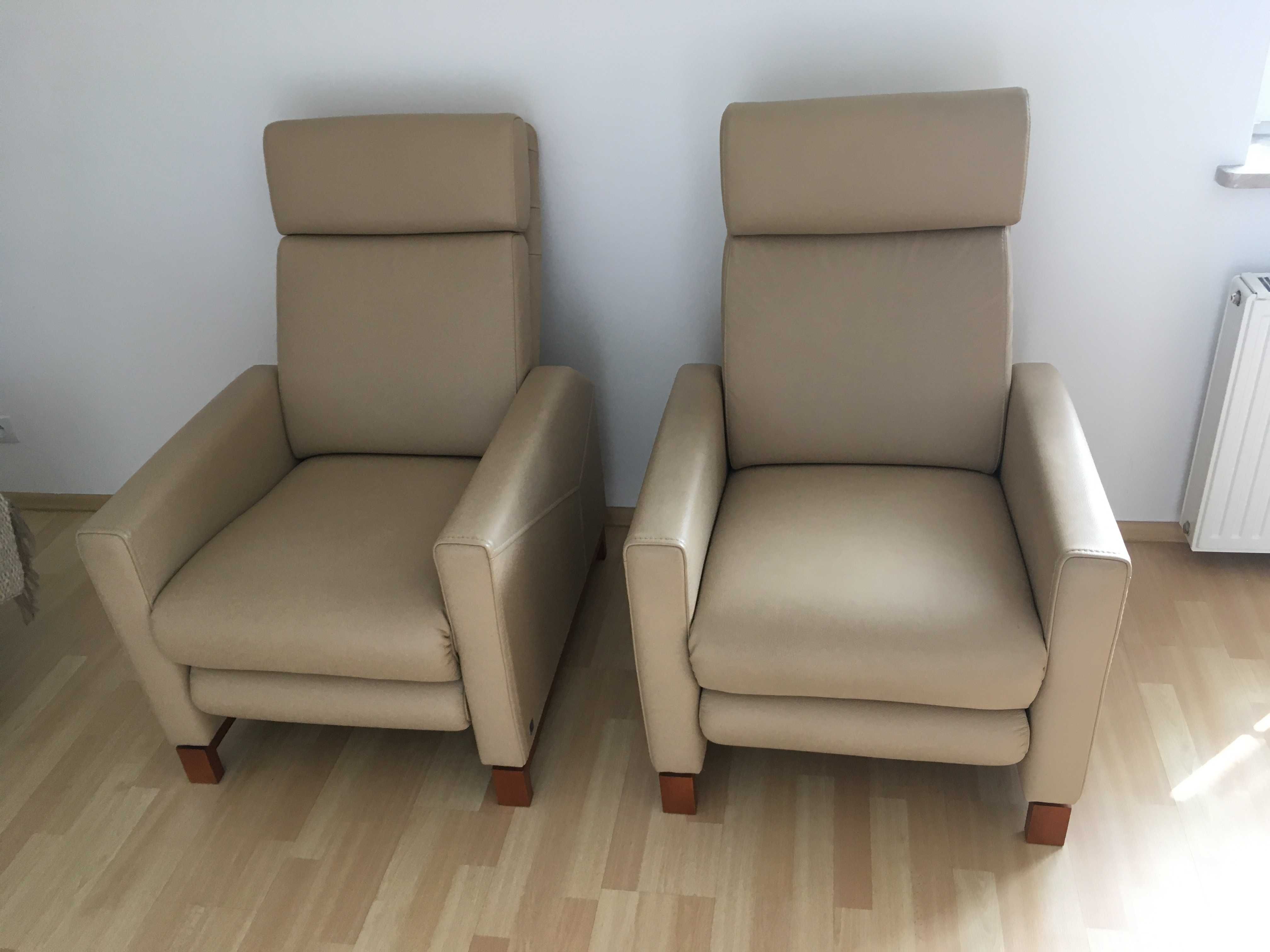 Zestaw skórzanych mebli Kler sofa + 2 fotele