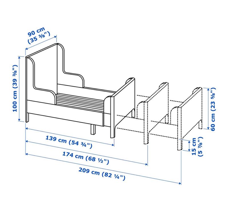 Cama de criança Extensivel do IKEA