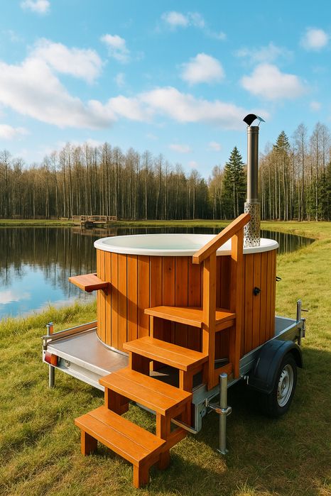 Mobilne Jacuzzi WYNAJEM mobilna Balia Spa Ruska bania imprezy urodziny