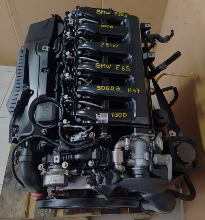 Motor Bmw 730D 231cv E65 M57 306D3 bloco aluminio caixa velocidades 6HP26
