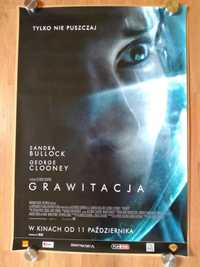 Plakat filmowy GRAWITACJA Oryginał z 2013 roku.
