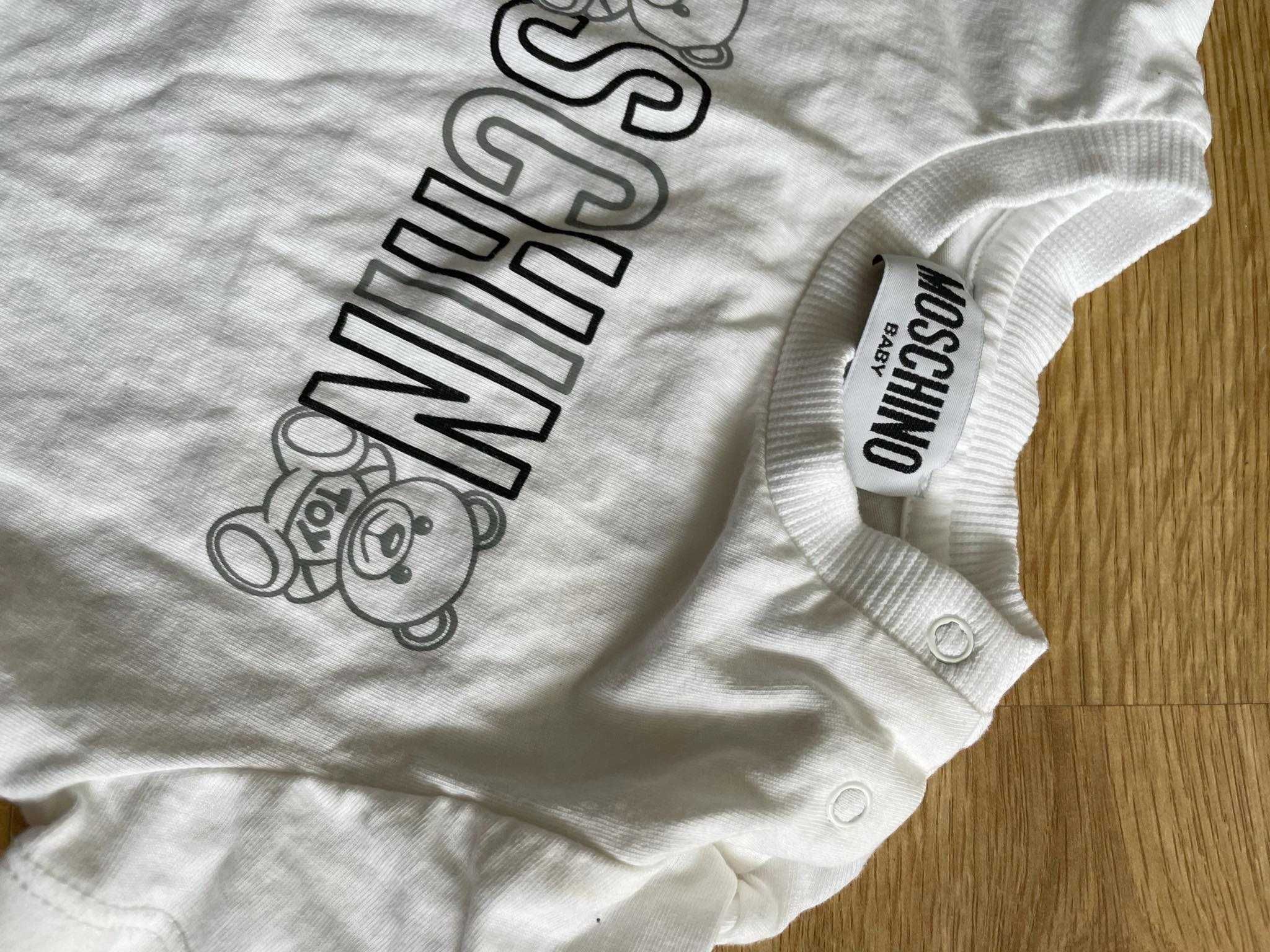 Moschino baby biała koszulka t-shirt unisex 74 r. 9 - 12
