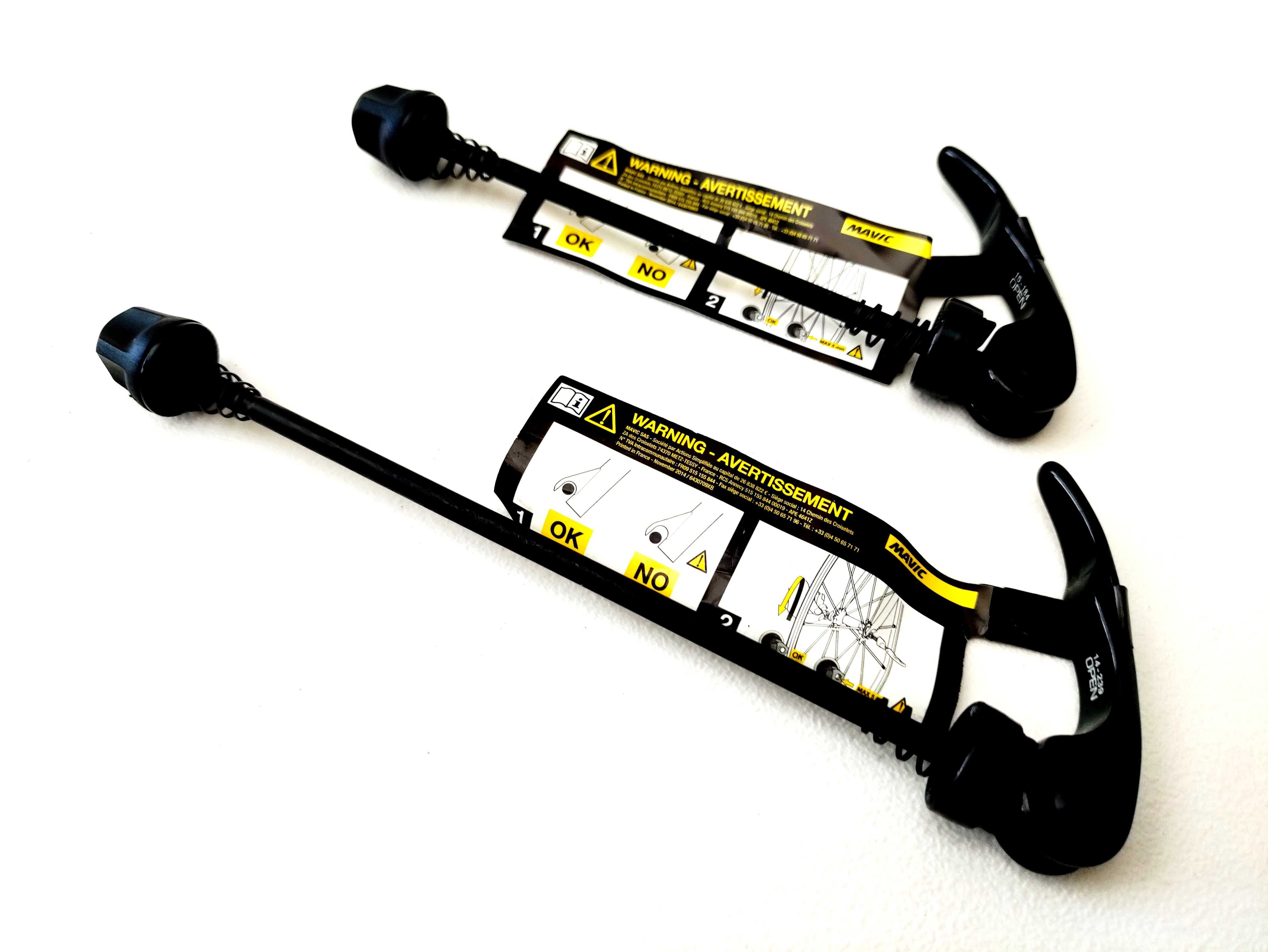 NOWE Zaciski do piast Mavic SET Przód + Tył Qr Quick Release 100/135