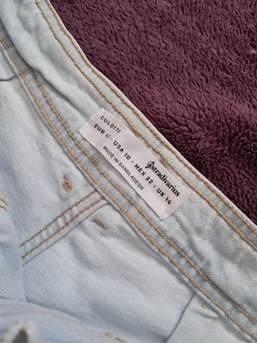 Джинси жіночі світло-блакитні кюлоти stradivarius розмір L-XL/42