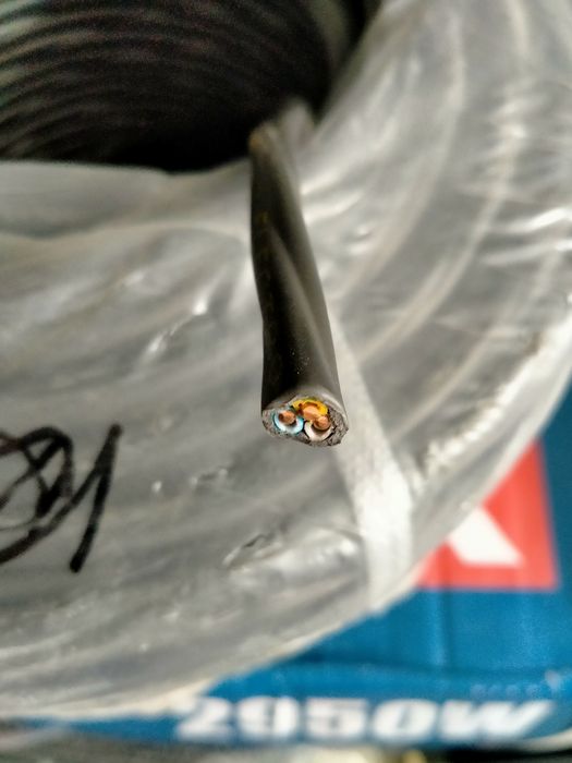 Кабель(провод) ЗЗЦМ ВВГнг 3х2,5(медь,монолит)круглый 100 м