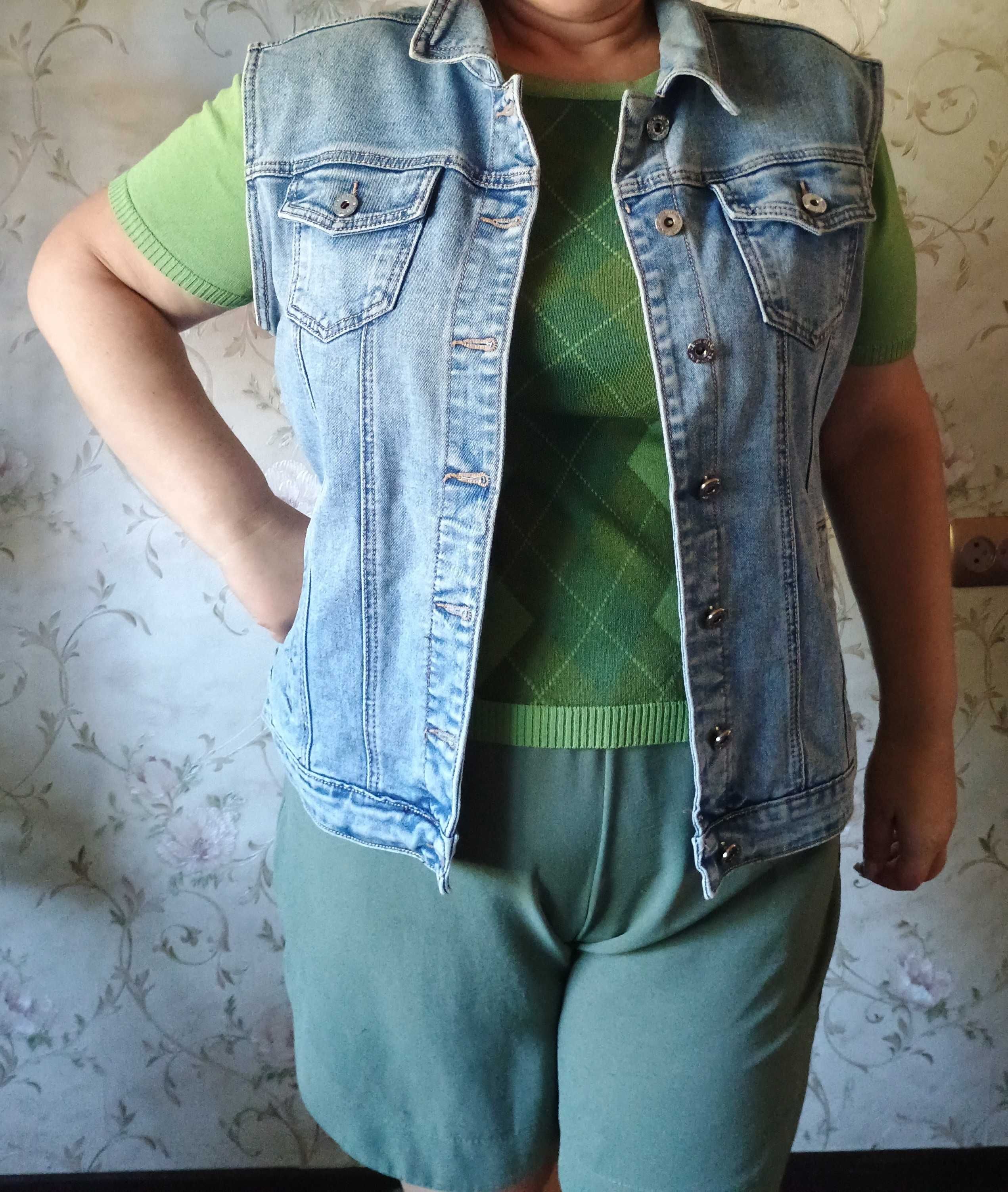 Джинс жилет женский