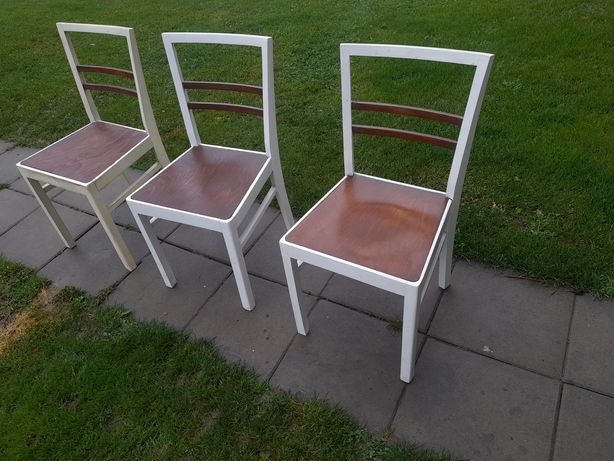 3 krzesła drewniane skandynawskie antyk