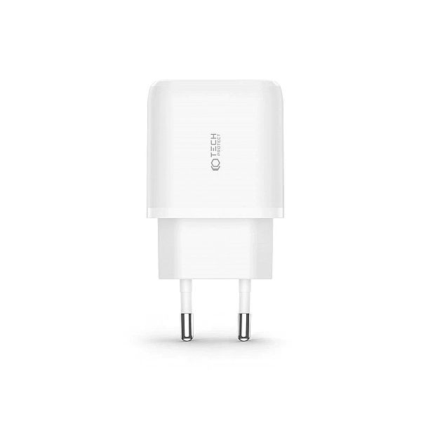Ładowarka Tech-Protect C20W sieciowa USB-C PD 20W / USB-A QC 3.0 z kab