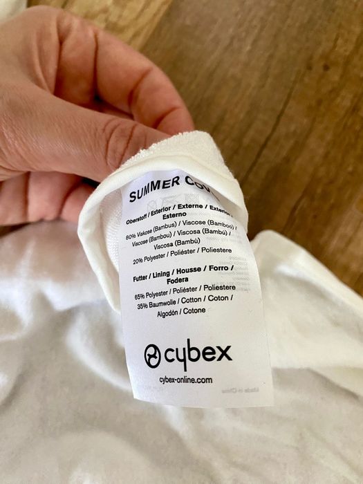 Pokrowiec Letnia tapicerka do fotelika Cybex Solution S/S2 I-FIX biały