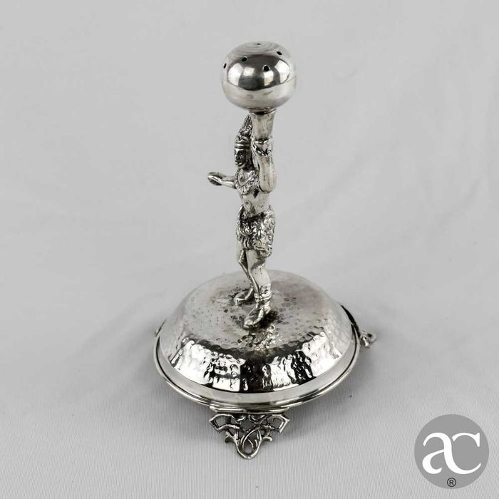 Paliteiro em prata portuguesa Javali