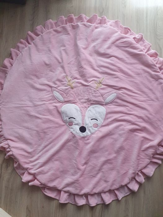 Mata niemowlęca Sinsay dla dziewczynki okrągła różowa