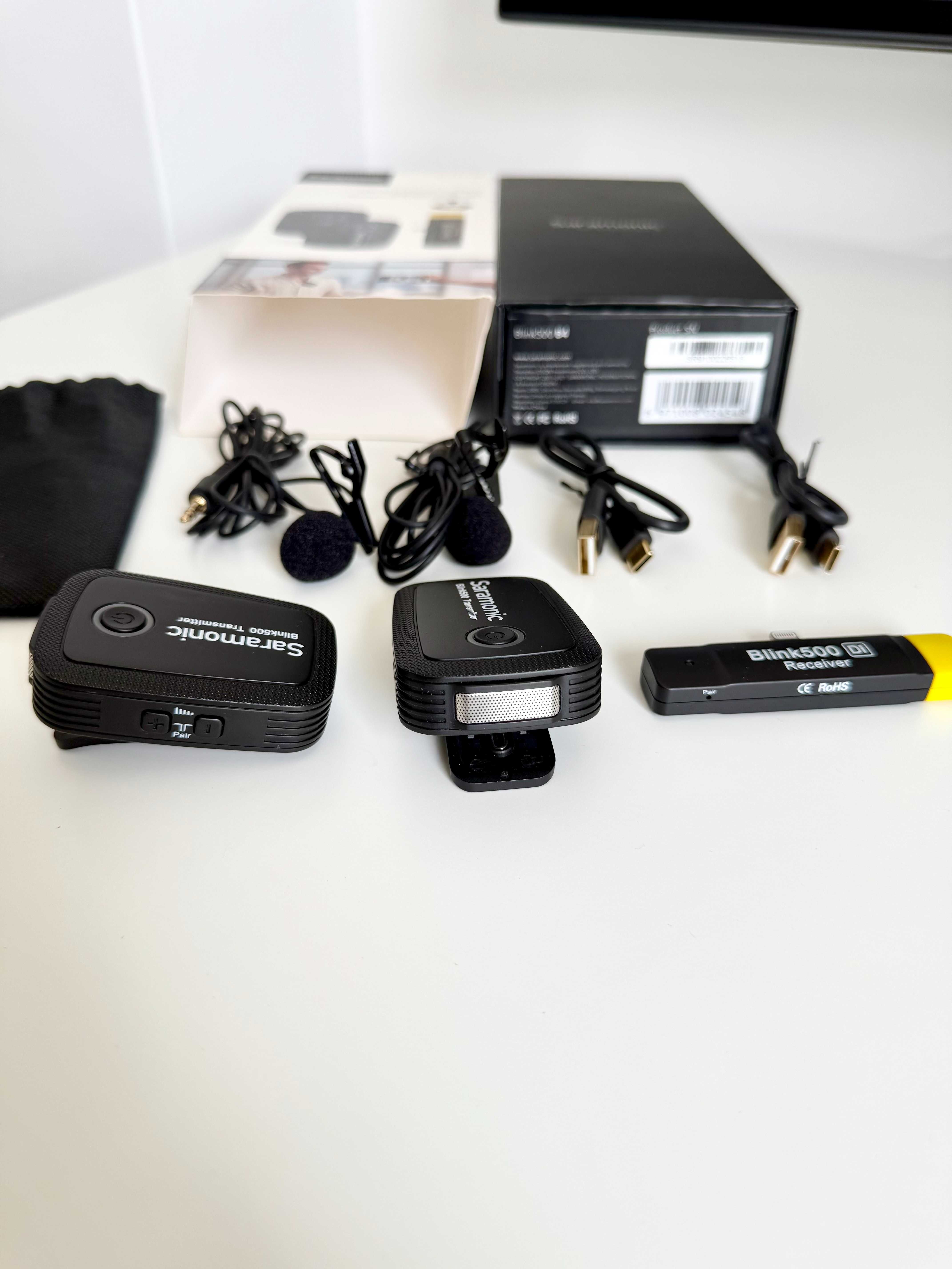 Saramonic Blink500 B4 iPhone Lightning, 2 mikrofony bezprzewodowe.