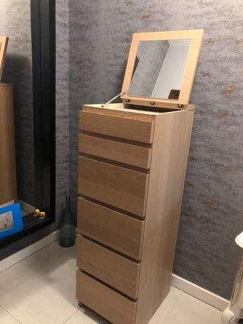 Komoda Malm Ikea 6 szuflad i lustro