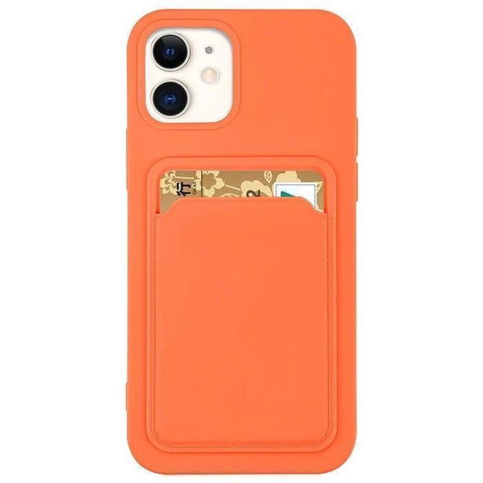 Etui Portfel Card Case do iPhone 12 Pro w Kolorze Pomarańczowym