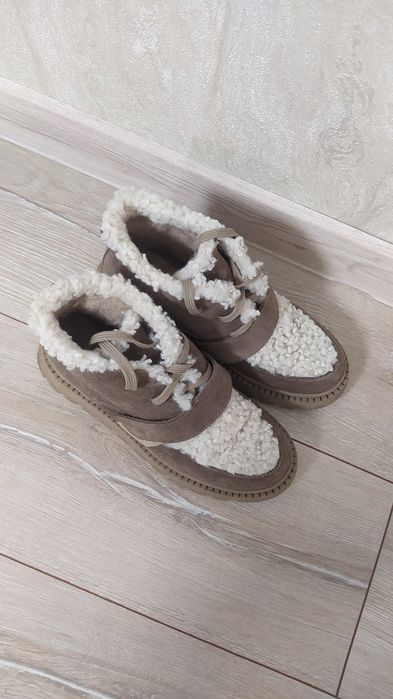 Женские ботинки,полуботинки  замша ,овчина 37 размер зима,демисезон