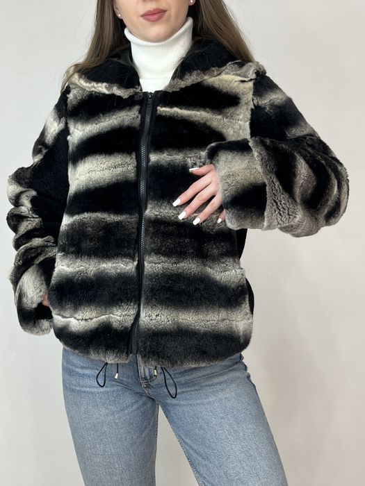 Шуба полушубок натуральна жіноча шіншіла