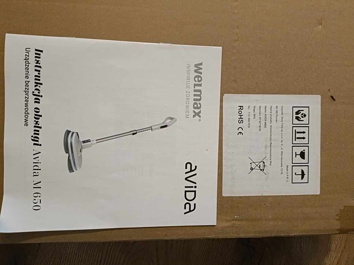 Mop obrotowy elektryczny Welmax Avida M650