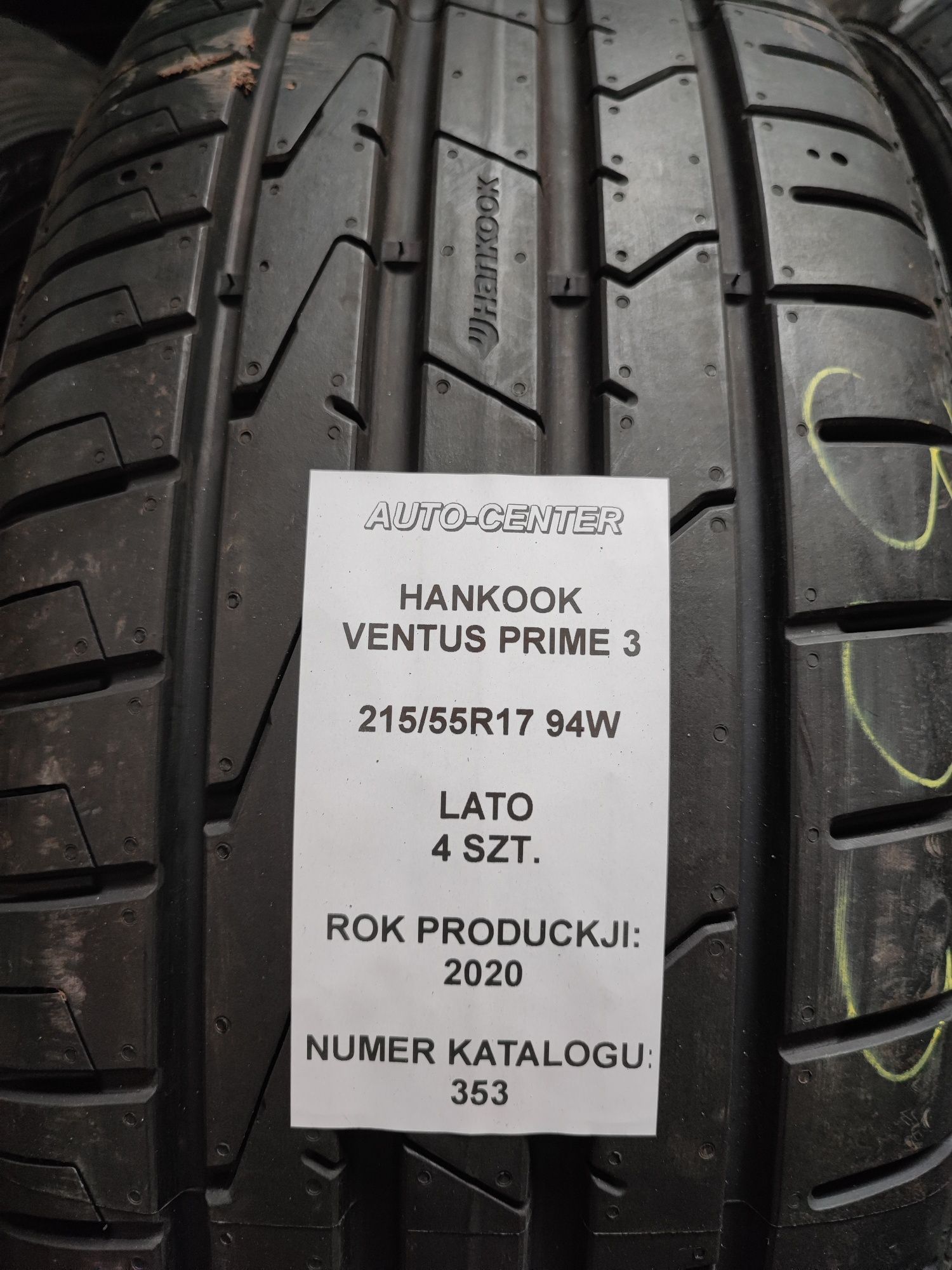 Opony letnie 215/55R17 94W Hankook Ventus Prime 3 2020r.