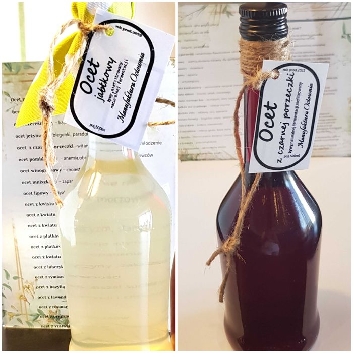 Dwupak żywych octów 2x500ml Manufaktura Octownia