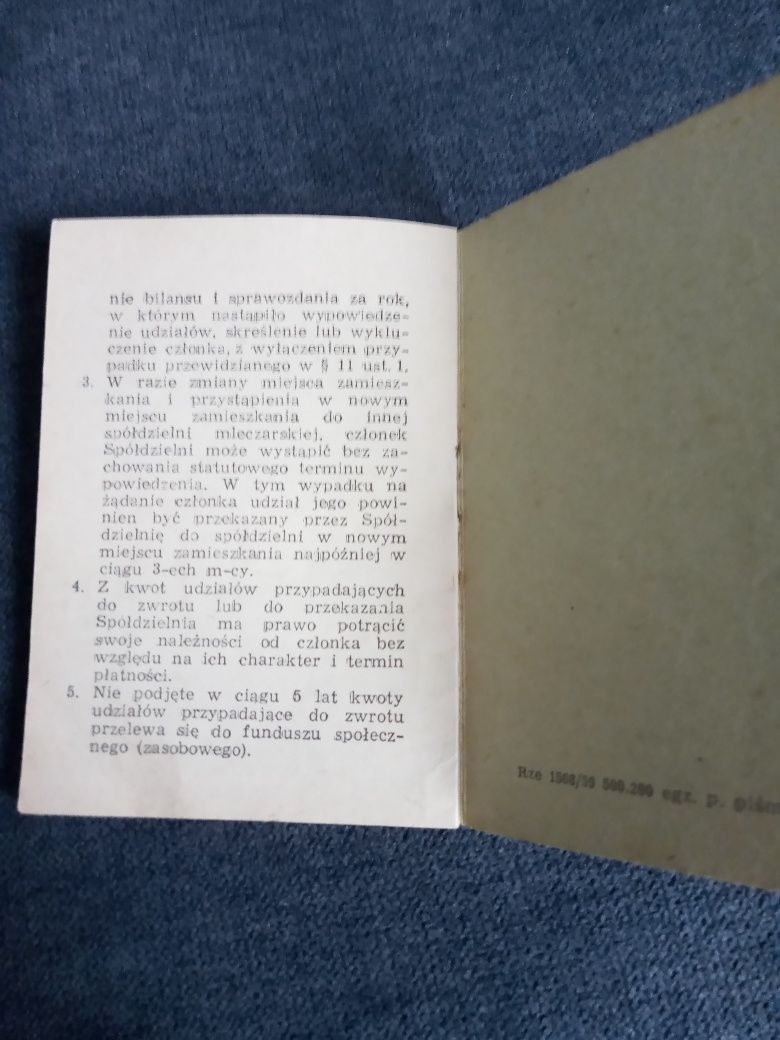 Książeczka członkowska 1961
